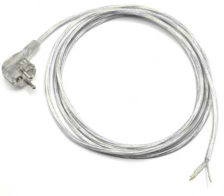 Przewód przyłączeniowy kabel 3x0,75 z wtyczką Uni-Schuko transparent 2m