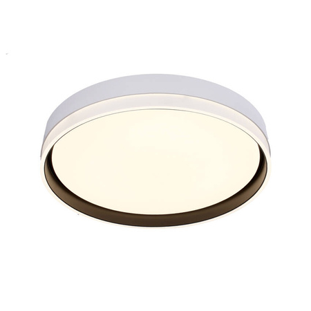 Florida lampa sufitowa plafon biały+czarny 24w led 39 cm klosz biały