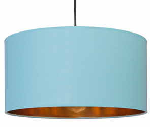 Lampa wisząca z abażurem duża Oro niebieska