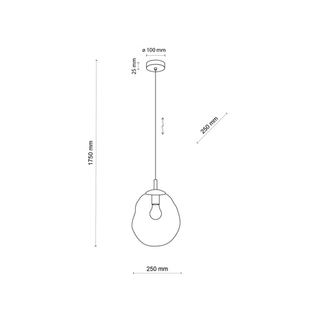 Lampa wisząca SOL Mini Graphite 1xE27