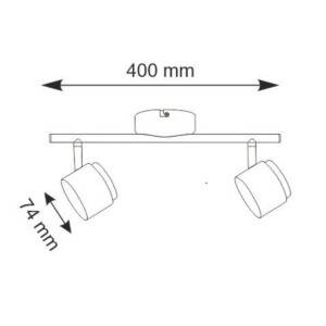 Lampa ścienno-sufitowa ruchoma LED KUBIK 2 Czarna 3000K