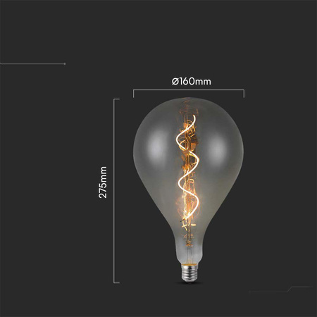 Żarówka LED V-TAC 4W E27 A160 27,5cm Filament Szara Dymiona VT-2268 2700K 120lm