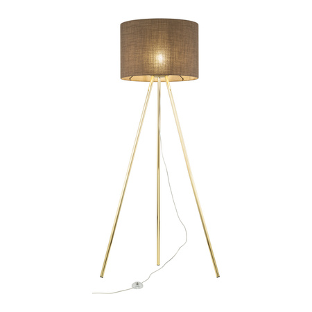Lampa podłogowa UMBERTO Brown/Gold 1xE27