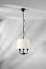 Pasteri lampa wisząca czarny matowy 3x40w e14 abażur beżowy 31-01351