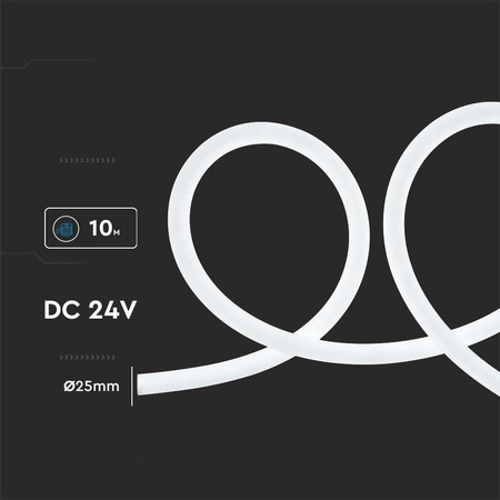 Neon Flex V-TAC 24V 10mb 12W/m VT-551 6500K