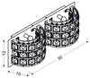 Lampa ścienna Candellux Saturn 22-87235 G9 chrom