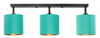 Lampa sufitowa reflektor 3xE27 listwa zielono złota 60cm