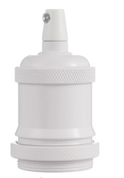 Metalowa oprawka dekoracyjna Loft dla żarówki E27 biała