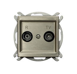 Gniazdo RTV końcowe Sonata Nowe Srebro Ospel