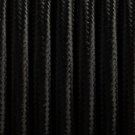 Przewód w oplocie kabel dekoracyjny CZARNY  3x1,5mm