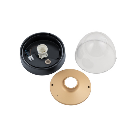 Nowodvorski Lampa sufitowa zewnętrzna czarno złota NOOK