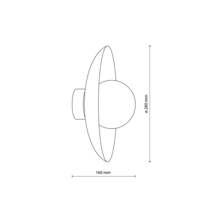 Tk Lighting SLATE SABIA GLASS kinkiet 1XG9