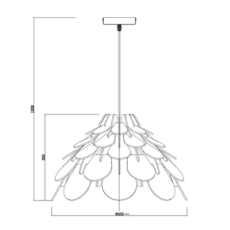 Lampa wisząca Burgo duża LP-101335/1P L