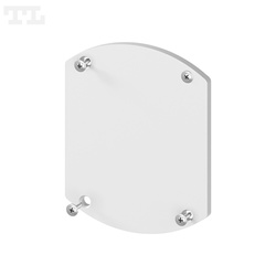 Zaślepka aluminiowa srebrna P22-8 bez otworu (wkręty w komplecie) (nr kat 7722812)