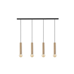 Nowodvorski Lampa wisząca czarna mosiądz BATON