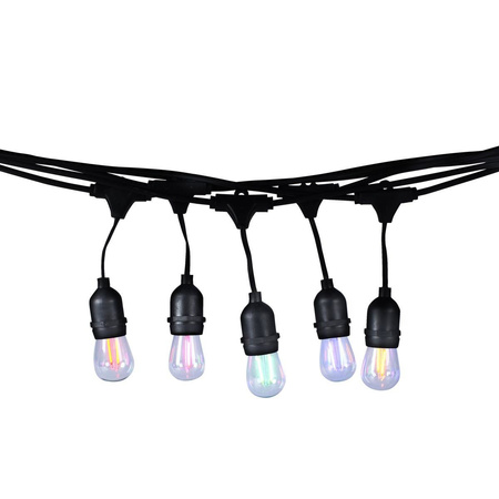 Girlanda ogrodowa zewnętrzna 10m LED 10 x E27 ST45 kolorowa