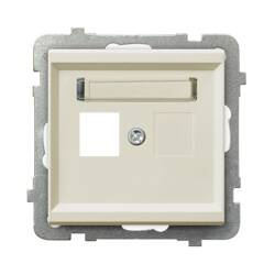 Obudowa gniazda pojedynczego typu Keystone prosta Ospel Sonata Ecru