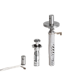 Kluś Zestaw mocowań FI-8-ZM-1, srebrny, stal nierdzewna, aluminium