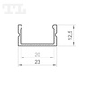 LED P13-2 Profil 1000 mm czarny lakierowany (nr kat 8613212)