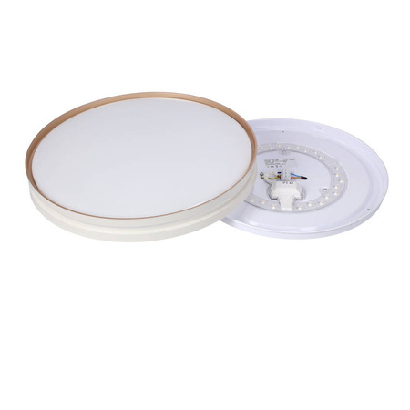 Montana Lampa sufitowa plafon biały+złoty 24W LED 40cm 