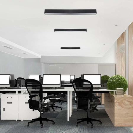 Oprawa V-TAC LED Linear Natynkowa SAMSUNG CHIP 40W Czarna UGR<19 DIMM VT-7-46 6500K 3400lm 5 Lat Gwarancji