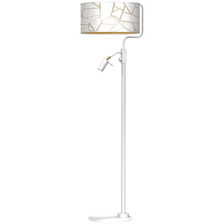 Lampa podłogowa ZIGGY WHITE White/Gold 1xE27 +        1x mini GU10