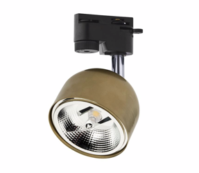 Reflektor szynowy AR111 GU10 czarno złoty 1 fazowy Track Light