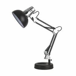 Lampka E27 Ariel kreślarska czarny/chrom