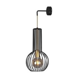 Druciana, dekoracyjna lampa ścienna do łazienki K-4523 z serii ARVI BLACK