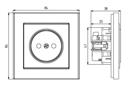 Ospel Sonata Kaszmir Gniazdo pojedyncze GP-1R/m/82