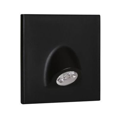 Oprawa schodowa 12V DC oczko 0,7W czarna ciepła 3000K