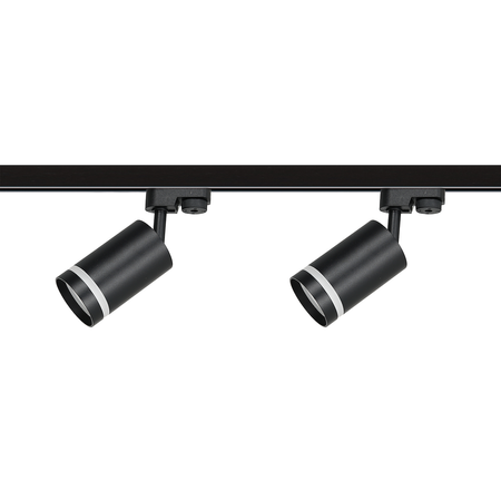 Zestaw Szynoprzewód 4xPipe Ring GU10 + Prowadnica 2x1m + Złączki - Czarny