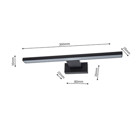 Kinkiet SHINE BLACK 7W LED czarny