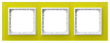 Ramka potrójna Ospel Sonata Prestige Limonka szkło IP20