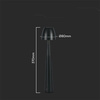 Lampka Biurkowa Nocna V-TAC 3W LED 37cm Ładowanie USB Ściemnianie Czarna 