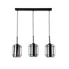 Lampa wisząca Jonera czarna 3xE27 klosz dymiony 33-08435