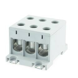 Blok rozdzielczy złączka ZK3x95 (16-95) szara TH35 gwint