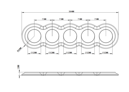 Ramka ceramiczna pięciokrotna bałwanek biała