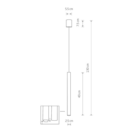 Nowodvorski Lampa wisząca czarna LASER 490