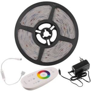 Zestaw taśma LED 24V 5m RGB+4000K IP65 pilot, zasilacz, sterownik