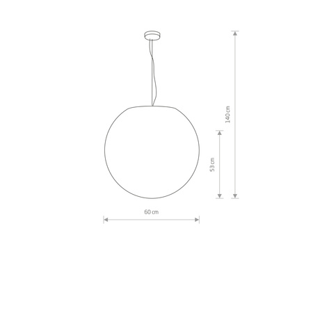 Nowodvorski Lampa wisząca biała kula CUMULUS L 