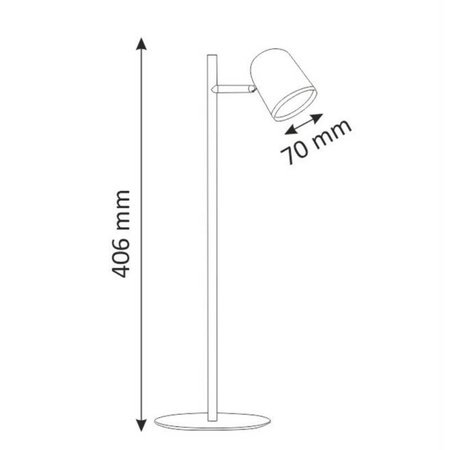 Lampa biurkowa LED RAWI Czarna 3000K