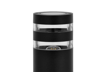 Lampa ogrodowa w czarnym kolorze, duży gwint K-8206 z serii SOLIN