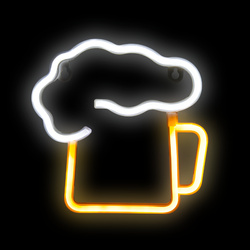 Dekoracja świetlna Neon LED piwo 20 x 20 cm