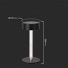 Lampka Biurkowa Nocna V-TAC 3W LED 23cm Ładowanie USB CCT Ściemnianie Czarna V