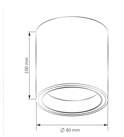 Oprawa natynkowa FALCO okrągła czarna GU10