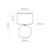 Lampka nocna PALLA White/Silver 1xE27