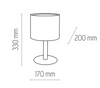 Lampka nocna stołowa Deva Graphite 1x E27 szara