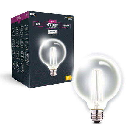 Żarówka Filament  LED G80 E27 4W neutralna 4000K
