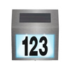 Lampa solarna z numerem budynku IP44 srebrna